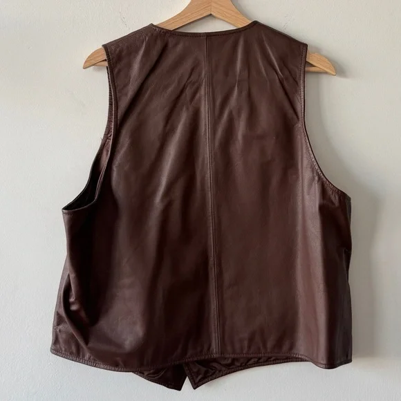 Vintage Men’s Deerskin Brown Leather‎ Vest - XL - Picture 3 of 3